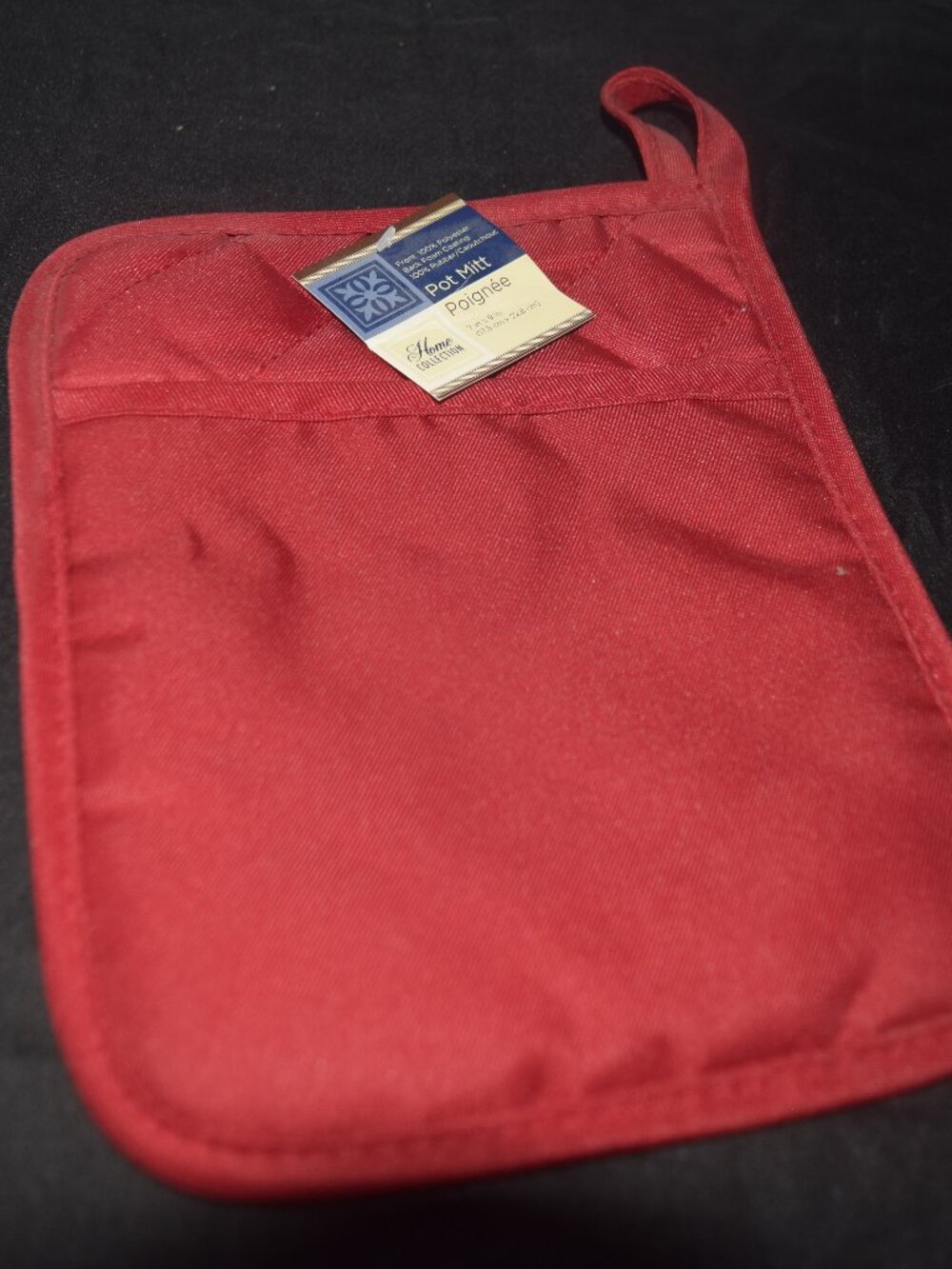 Home Collection Neoprene Pocket Potholder – Vibrant Red – Heat Resistant